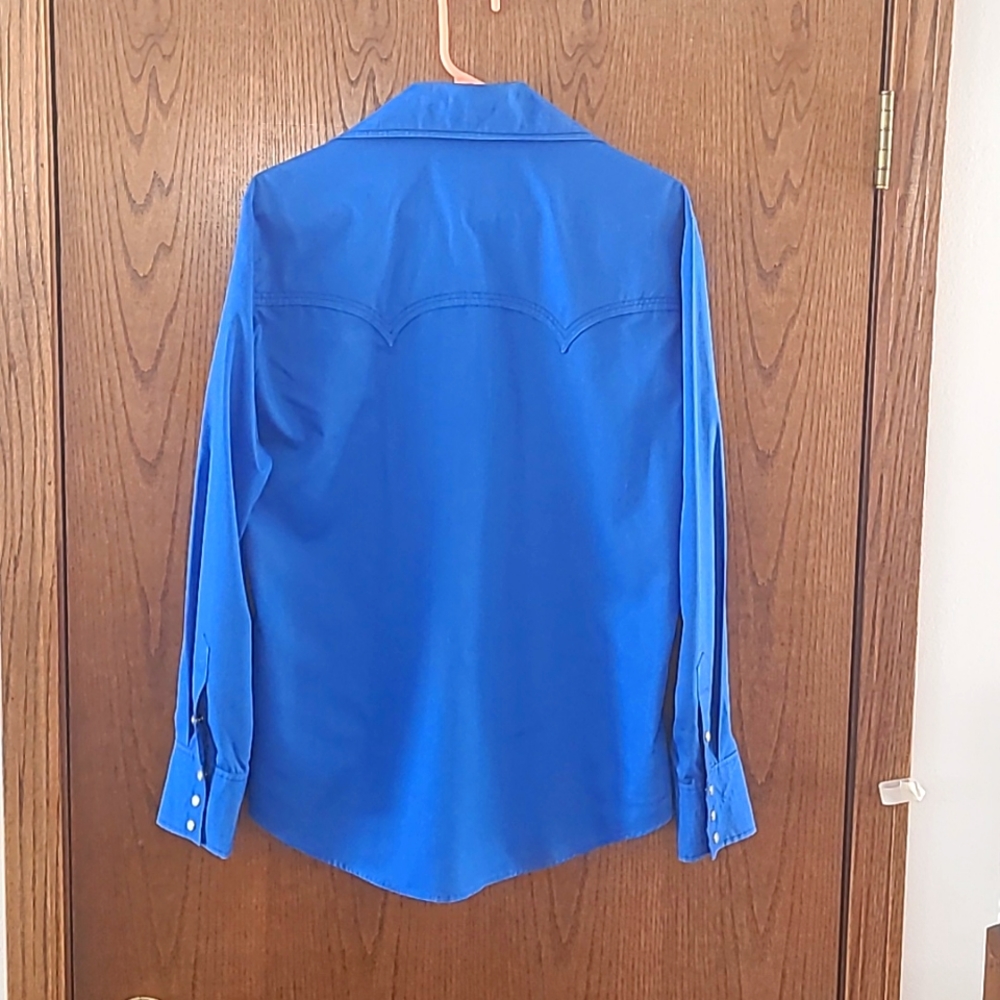 Mens Western Shirt Appr Size Large - 16; snap closures - Picture 3 of 4